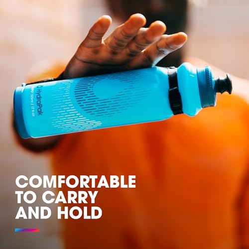 HydraPak Tempo Pro 525ml - Handheld Running Squeeze Bottle for Training and Race Day Hydration with Removable Strap (525ml/17oz) - Blue - Image 4