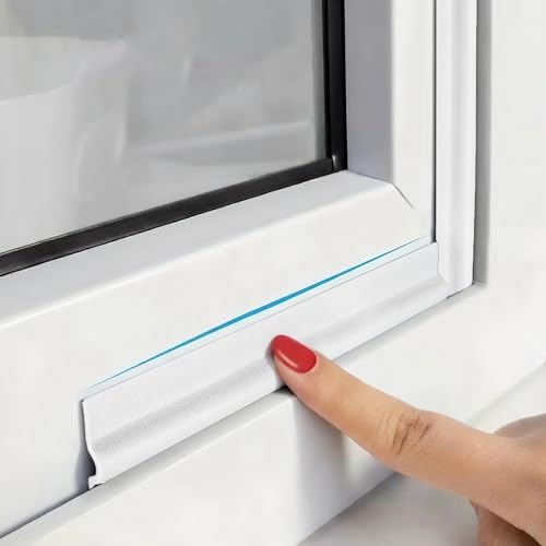 Nastro sigillante autoadesivo 6 m bianco – Paraspifferi finestra per fessure da 2 – 7,5 mm, impermeabile, antivento e impermeabile, protezione acustica, guarnizione per finestre in legno e plastica
