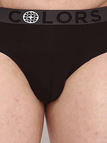 Image of Rupa Colors Modern Solid Brief for Men, Cotton Blend, Outer Elastic, Regular Fit, Pack of 1