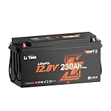 Litime 12V 230Ah Bluetooth Lithium RV Battery, Low Temp Cutoff Protection, Built-in 200A BMS, Max 2944Wh Energy, LiFePO4 Battery Perfect for RV, Trolling Motor, Off Grid, Backup Power