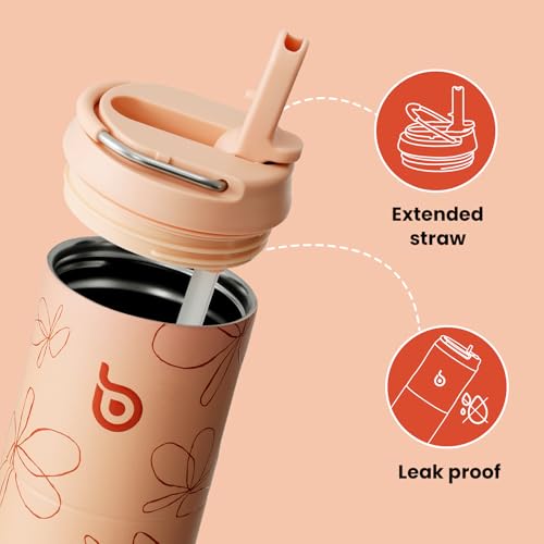 BOTTLE BOTTLE Insulated Water Bottle 24oz with Straw Lid and Handle for Sports Travel Gym Stainless Steel Water Bottles Double-Wall Vacuum Metal Leak Proof BPA-Free - Image 4