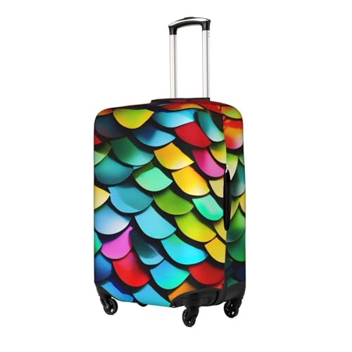 Colorful Rainbow Tsa Approved Luggage Cover For 18-32 Inch Suitcases Scratch-Resistant Stretch Luggage Cover2