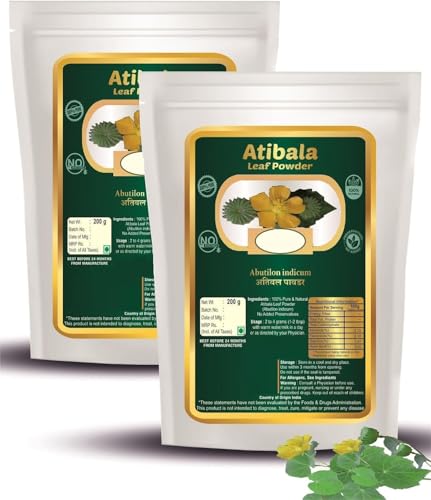 Poudre d'Atibala Leaf Powder VK, Abutilon indicum Kangi Indian Mallow en pack de 400g