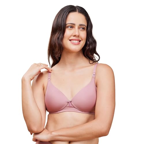 Enamor Medium Coverage, Wirefree F023 Perfect Plunge Women T-Shirt Lightly Padded Bra