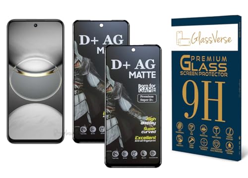 Image of GlassVerse Matte Tempered Glass for Tecno Spark 30C 5G | Anti Glare, Smooth Touch Screen Protector, 9H Hardness, Edge to Edge, Case Friendly, Hassle-less Installation Kit Included. (Pack of 2)