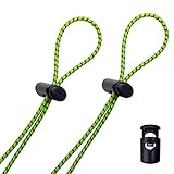 Flow Bungee Goggle Strap Kit (2-Pack) - Universal Adjustable Replacement Straps for Swim Goggles (Neon Green)
