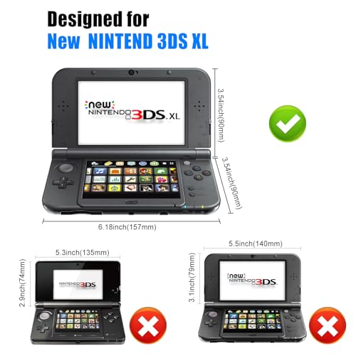 Image of VSEER New 3DS XL Case - Ultra Clear Crystal Transparent Hard Shell Protective Case Cover Skin Hinge-Less Design for New 2015 Nintendo 3DS XL LL - Clear