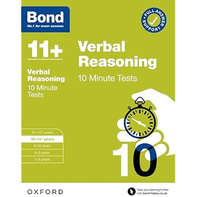 Bond 11+ 10 Minute Tests Verbal Reasoning 10-11 years