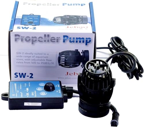 Jebao SW-2 Wave Maker Marine Aquarium Wave Maker Pump with Controller Fit 12-20 inch Tank,130-800 GPH