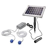Solar Teichbelüfter Professional - 5W Solarmodul 200 l/h Luft - extragroßes Solarmodul für beste Funktion - Gartenteich Belüftung Sauerstoffpumpe Teich Luftpumpe Teichpumpe esotec pro 101844