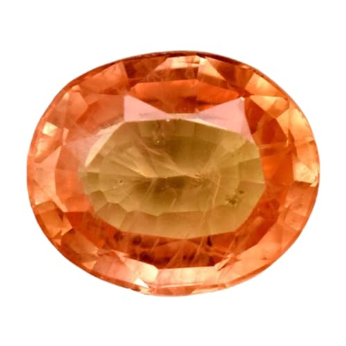 Saphir Padparadscha naturel pour haute joaillerie, pierre ovale d'exception