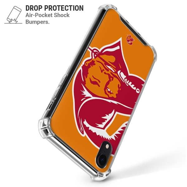 Skinit Clear Phone Case Compatible with iPhone XR - Officially Licensed NFL Tampa Bay Buccaneers Retro Logo Design