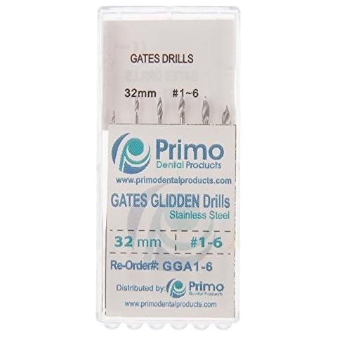 Primo Dental Products GG2 Gates Glidden Drills, 32 mm, 3, Pack of 6 Cover