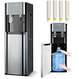 JUOPLD Despachador de Agua Garrafon 3 en 1, Enfriador de Aguas Eléctrico Oculto, Debajo Hay un Cubo de Agua Potable,...