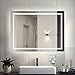 Produktbild Wandspiegel 70×50cm Wandschalter Antibeschlag Badspiegel mit Beleuchtung Lichtspiegel Badezimmerspiegel IP44 Kaltweiß energiesparend