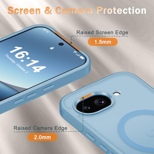 Image of for Google Pixel 10a Case, Matte Magnetic Phone Cover [with 1 Screen Protector] [Support for MagSafe] [Shockproof Military Grade Protection] Translucent Frosted Back, Lavender Purple