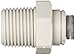 John Guest Acetal Copolymer Tube Fitting, Straight Adaptor, 1/4