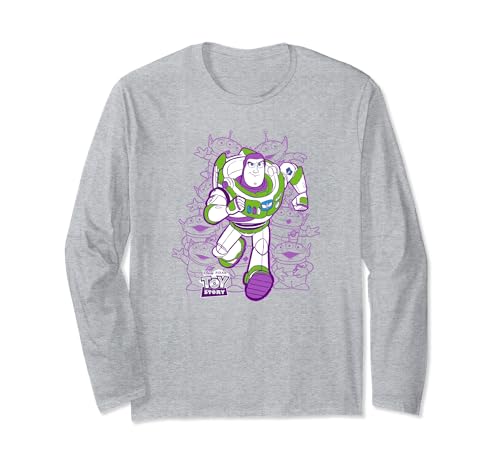 T-shirt Toy Story Buzz et Aliens à manches longues imprimé pour adulte