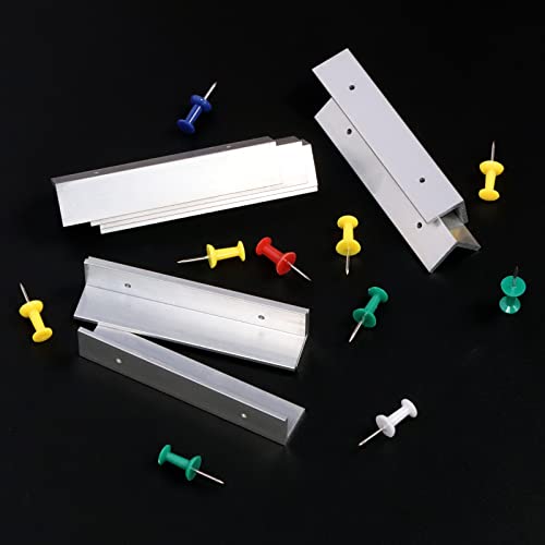 Keadic 72Pcs 3 Sizes Layout Block Assortment Kit With Mixed Color Push Pins, 3" 6" 12" Aluminum L Blocks Stain Glass Panels Tools And Supplies For Stained Glass Making Cutting #TOP6