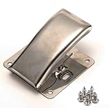 Stainless Steel Fish Tail Clip and Fillet Clamp with Mounting Screws, Fish Holder for Cleaning Board, Outdoor Camping Fishing Tool, Silver