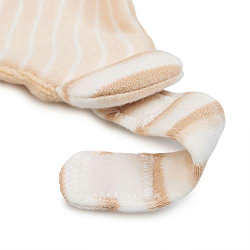 GRÜNSPECHT Bio-Schnuffeltuch Hase aus 100 % Baumwolle (kbA), Schmusetuch für Babys zum Kuscheln, mit Handpuppe, Klettschlaufe für Schnuller, kuschelig und weich, GOTS, beige (620-00)