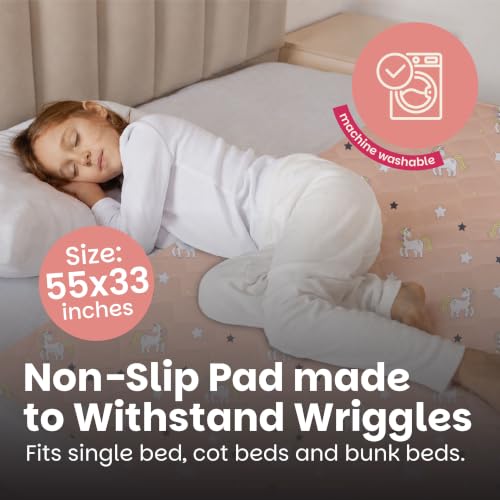 Image of Lynmark Toddler Potty Training Bed Pads - Double, 1 Pk Unicorn 53x33
