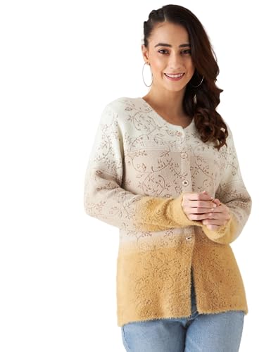 Image of Modeve Floral Print Round Neck Casual Women Sweater||Winterwear||