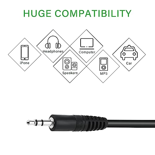 Cable AUX de audio 3.5mm de 6ft miniatura 3