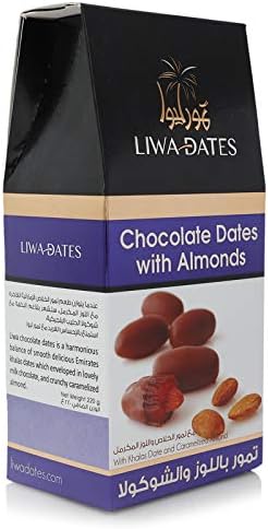 Liwa Chocolate Dates with Almonds - 220 gm