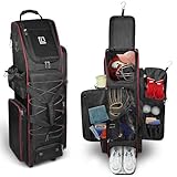 LIWSHWZ Rolling Baseball Bag,71L Capacity Catchers Gear Bag for 7 Bats with Separate Shoe Space,Wheeled Baseball Equipment Bag with Fence Hook and Multiple Pockets for Baseball Glove,Bat,Helmet