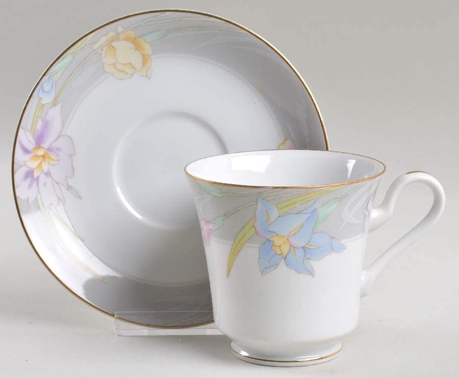Amazon.com | Mikasa Charisma Gray #L9049 Cups & Saucers: Drinkware