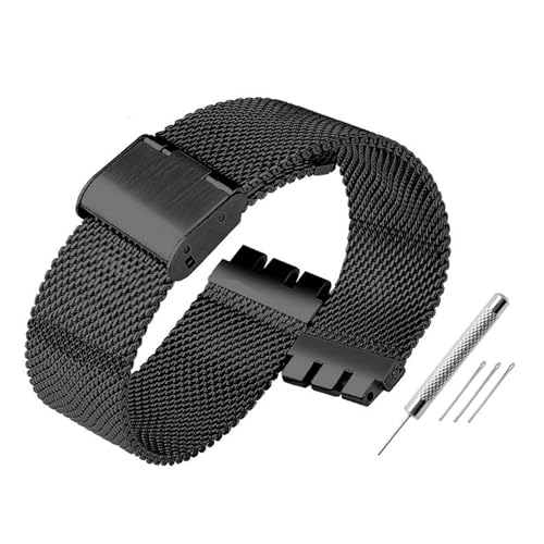 [JUSUTEK] �V�l�C �ԏ�X�e�����X���v�o���h �x���g �R���p�`�u�� Swatch 17mm��p �E�H�b�`���b�V�� �X���C�h�v���X�{�^���� �����p �r���v ���� �j�����p �x���g (��, 17MM)