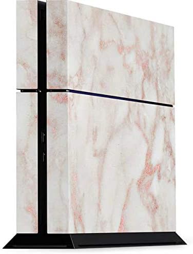 Skinit Decal Gaming Skin for PS4 Console - Originally Designed Rose Gold Marble Design