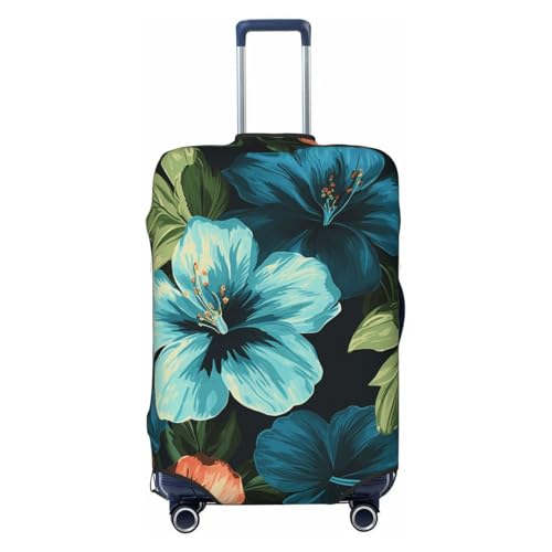 Travel Luggage Cover Fashion Suitcase Protector Hibiscus Flowers Pattern Spandex Baggage Covers Washable Suitcase Covers Anti-Scratch Luggage Cover Protectors Fits 18-32 Inch Suitcases Medium