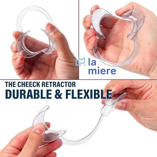 Image of LA MIERE Dental Cheek Retractor C Shape Mouth Opener Size M, Pack of 3, Clear