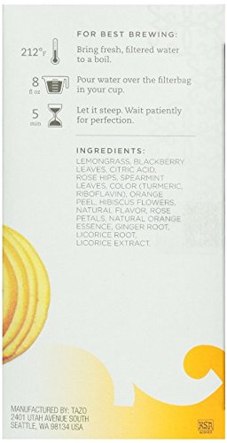 Tazo Passion and Wild Sweet Orange tea bundle,40 count,1 pack