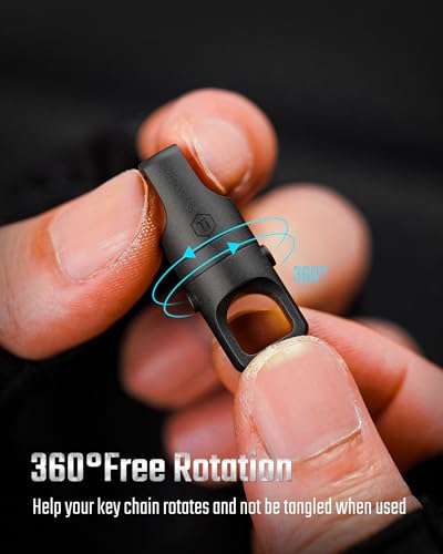 Image of KeyUnity Titanium Magnetic Quick Release Keychain, One-Hand Detachable Connector for Car Keys, USB Drives and EDC, Black, KA48 Large-2 Pack