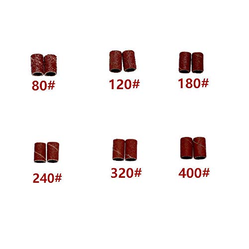 100 Pcs Drum Sanding Sleeves #400 Grit With 2 Pcs Drum Mandrels For Rotary Tools #TOP1