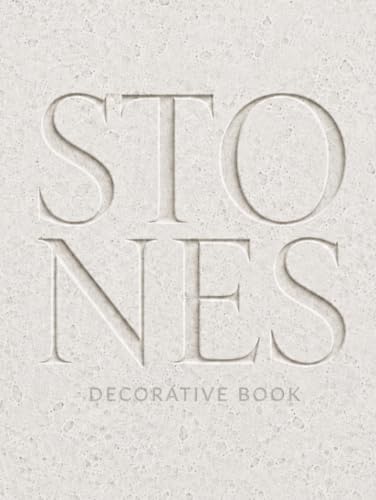 Stones Decorative Book: A Black-and-White Photographic-Style Coll...