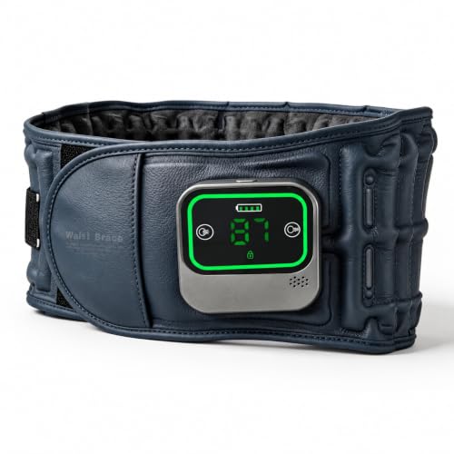 Electric Auto-Inflatable Decompression Belt for Lower Back Pain (Blue)