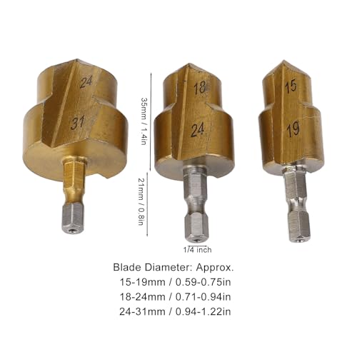 Set de 3 Brocas Hexagonales para Expansión de Tubos PPR miniatura 2