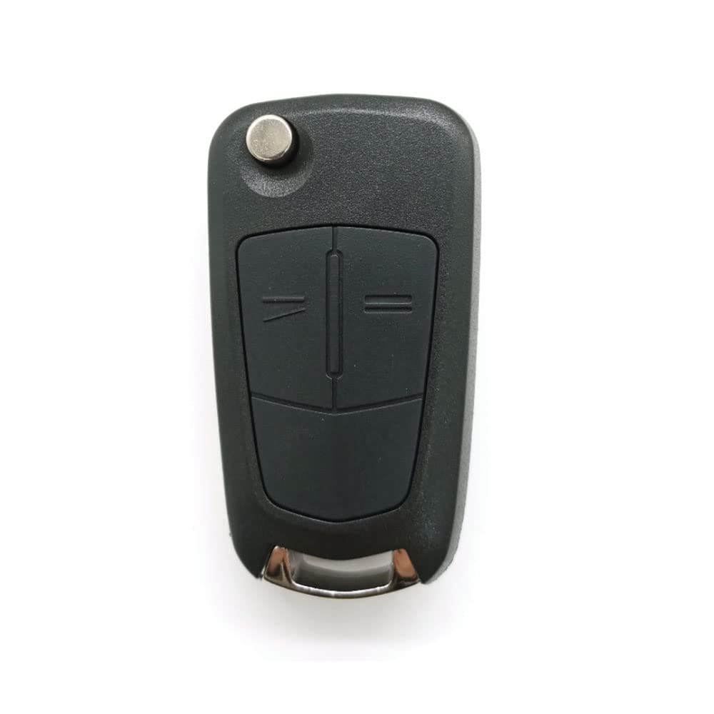 SUPALAND Guscio Chiave di Ricambio a 2 Tasti Per Telecomando Auto Con Lama Per Opel Astra Vectra Corsa Signum Zafira Meriva Tigra Antara Karl Con 1 Cacciavite, 1 Catena portachiavi, 1 Vite