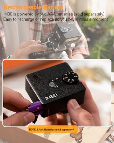 Ficha técnica Godox Flash de cámara iM30 mini flash Speedlite GN15 con 7 niveles de potencia de flash CCT 6000 K ± 200 K iM30 mini flash para Sony zv1 Sony zve10 Ricoh gr3 Nikon Fuji f1 Canon 230 flashes de deber - Fernando Cortés