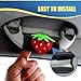 Deaelf 2PCS Cute Cartoon Fruit Car Door Handle Cover, Soft Breathable Automotive Roof Handle Protector, Universal Vehicle Interior Decoration Accessories for Car, SUV, Truck (Strawberry)
