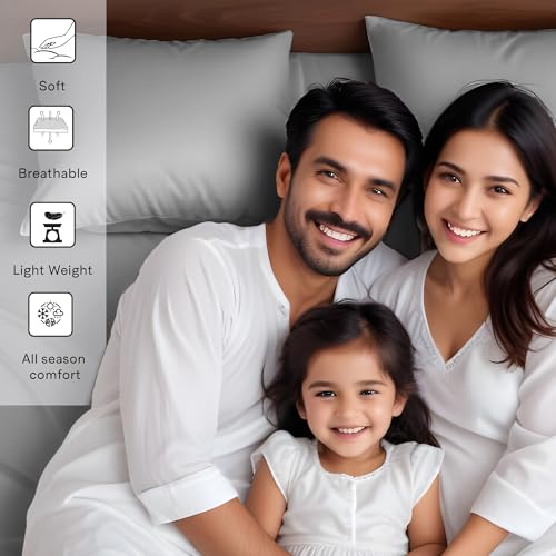 Linenwalas Eucalyptus Tencel Sheets King Size - Cooling Super Breathable Woven-Lyocell Silk Soft Deep Pocket 16" Anti Pilling 4Pc Sheets Set (King, Light Grey) - Image 6