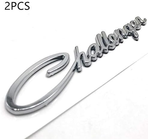 2pcs Challenger Rear Car Badge Emblem For Dodge Chrysler Challenger Car Styling Decor Stickers (silver)