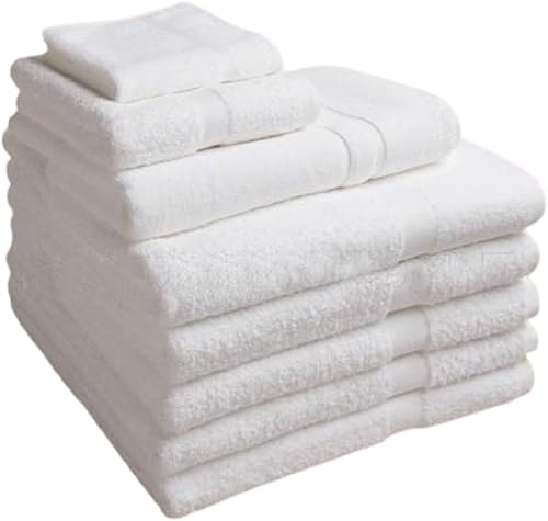 ILG Collection - Toallas de baño de mezcla de algodón ligero, suaves, absorbentes, lavables, para piscina, gimnasio y spa, con hilo suave, juego de