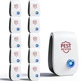 10 Packs Ultrasonic Pest Control Repeller, Electronic Pest Repellent Mouse Repellent, Indoor Pest Control for Roach Rodent Mouse Bugs Mosquito Mice Spider Ant Fleas Insects Cockroach
