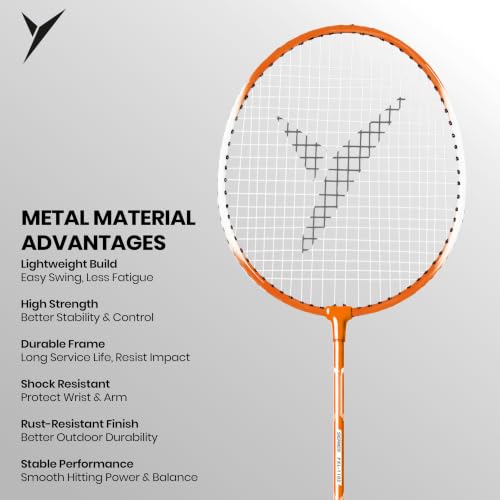 Image of Jaspo Proxcel-1102 Badminton Kit | Lightweight Metal Badminton Rackets with Shuttlecocks | Balanced Frame | Comfortable Grip for Powerful Smashes | Ideal for Beginners, Kids & Teens