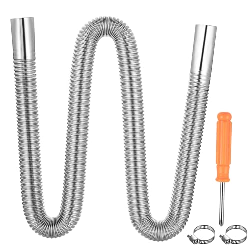 1 STK Standheizung Abgasrohr Winkelverbinder, 25mm Abgasschlauch für Stromerzeuger Dieselheizungen, Auto Edelstahl Abgasrohr, Autoheizung Auspuffrohr Gasentlüftungsschlauch, mit 2 Edelstahlklammern